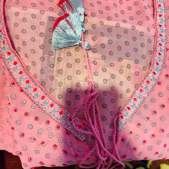 AURELIA Peach jacket with inner stylish dress - Picture 3 of 5